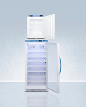 Summit ARG8PVFS30LSTACKMED2 Stacked Combination Of Arg8Pv All-Refrigerator With Antimicrobial Silver-Ion Handle And A Hospital Grade Cord With 'Green Dot' Plug And Fs30Lmed2 Compact Manual Defrost All-Freezer For Vaccine Storage