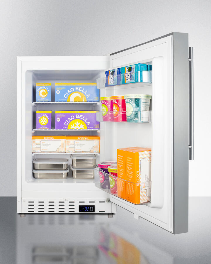 Summit ALFZ36CSSHV 20" Wide Built-In All-Freezer, Ada Compliant