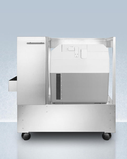 Summit SPRF36LCART 304 Grade Stainless Steel Fully Assembled Rolling Cart Rpc With Sprf36 Portable 12V/24V Vaccine Cooler With Factory-Installed Lock