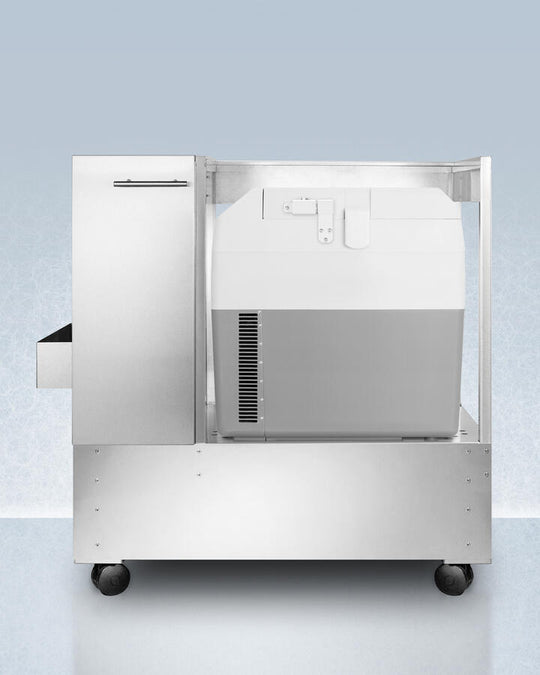 Summit SPRF36LCART 304 Grade Stainless Steel Fully Assembled Rolling Cart Rpc With Sprf36 Portable 12V/24V Vaccine Cooler With Factory-Installed Lock