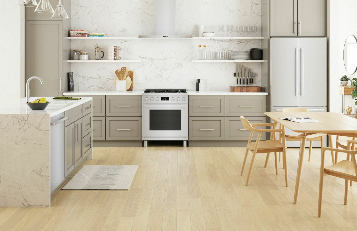 Bosch HGS8055UC 800 Series Gas Freestanding Range 30'' Stainless Steel Hgs8055Uc