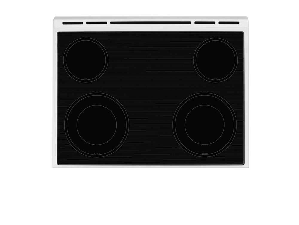 Whirlpool WEE510S0FW 4.8 Cu. Ft. Guided Electric Front Control Range With The Easy-Wipe Ceramic Glass Cooktop