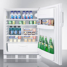 Summit FF6WBI7ADA Ada Compliant Commercial All-Refrigerator For Built-In General Purpose Use, With Automatic Defrost Operation And White Exterior