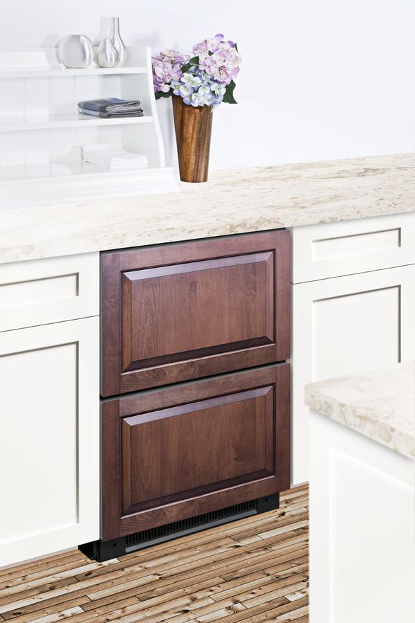 Summit SPRF2D5PNR 24" Wide Panel-Ready 2-Drawer Refrigerator-Freezer (Panel Not Included)