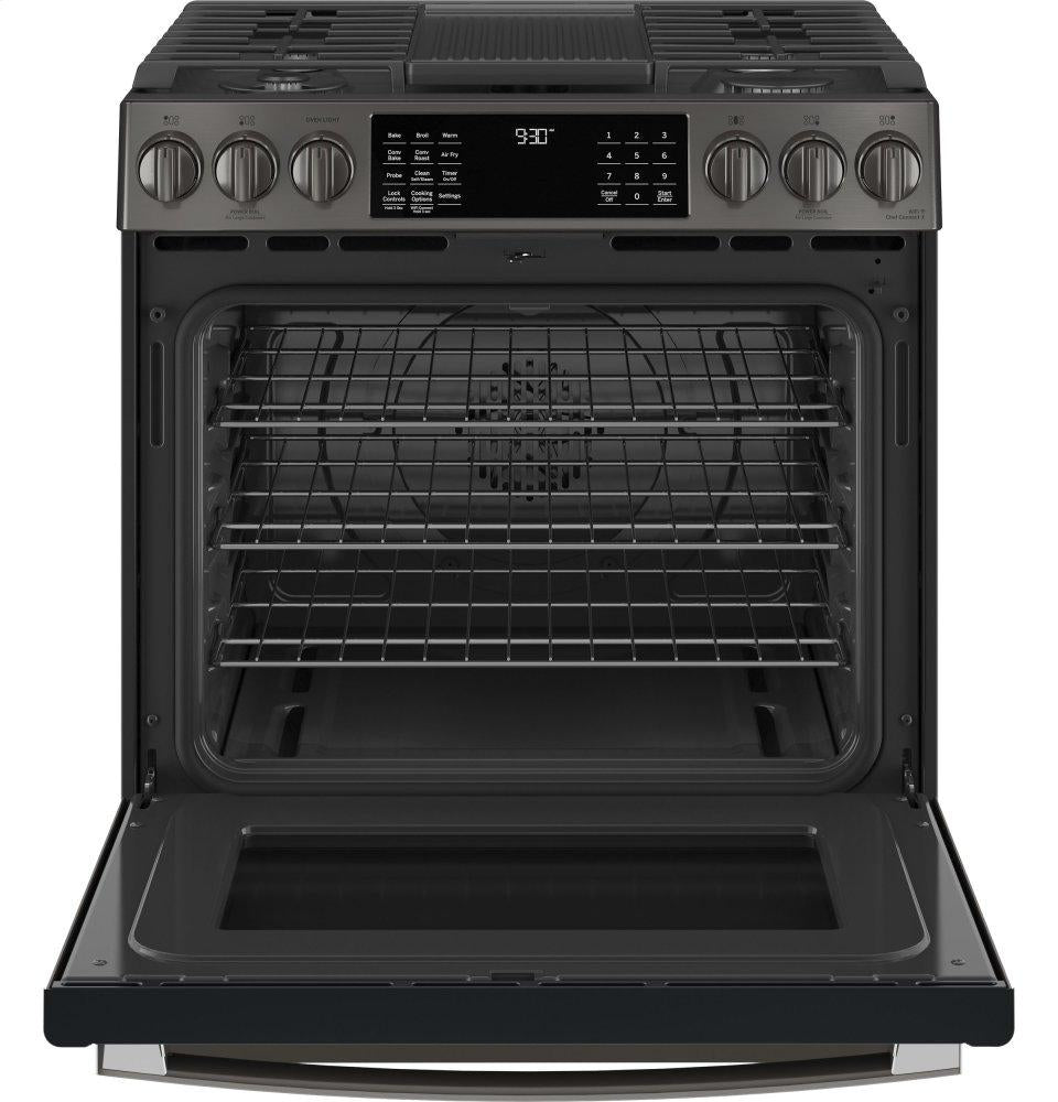 Ge Appliances PGS930BPTS Ge Profile™ 30" Smart Slide-In Front-Control Gas Range With No Preheat Air Fry