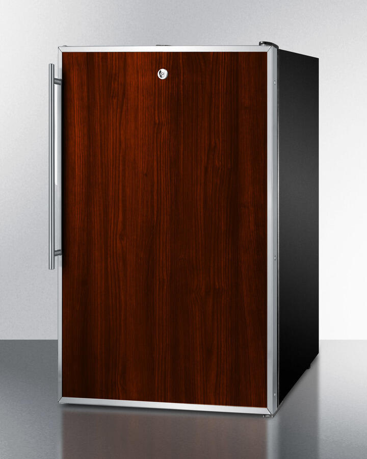 Summit FS408BLBIFRADA Ada Compliant 20" Wide Built-In Undercounter All-Freezer, -20 C Capable With A Lock And Stainless Steel Door Frame For Slide-In Custom Panels