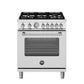 Bertazzoni MAS305DFMXV 30 Inch Dual Fuel, 5 Burners, Electric Oven Stainless Steel