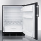 Summit FF63BBIADA Ada Compliant Built-In Undercounter All-Refrigerator For Residential Use, Auto Defrost With Deluxe Interior And Black Exterior Finish