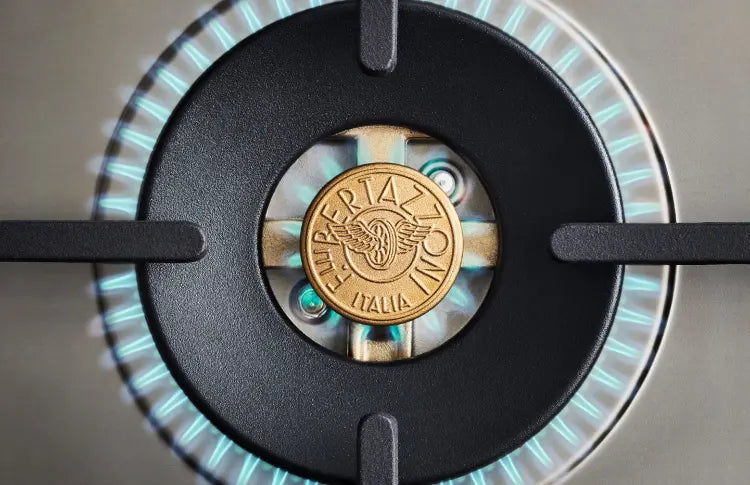 Bertazzoni PROF486GRTBXT 48 Gas Rangetop 6 Brass Burner + Electric Griddle Stainless Steel