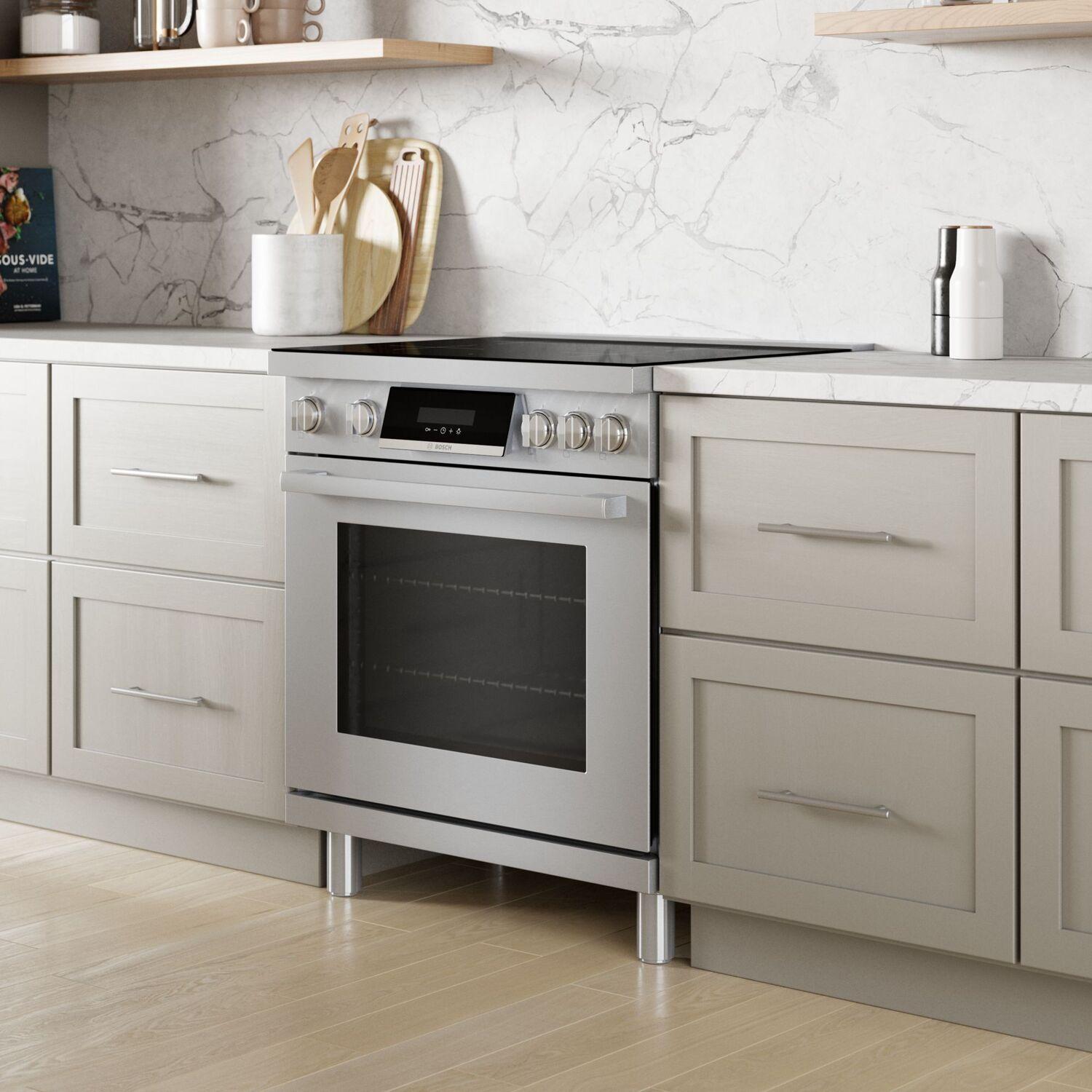 Bosch HIS8055U 800 Series Induction Freestanding Range 30'' Stainless Steel HIS8055U