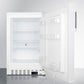 Summit ALFZ36 Built-In Undercounter Ada Compliant Residential All-Freezer In White With Door Storage And Manual Defrost Operation