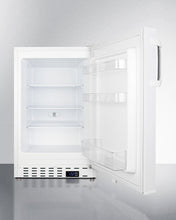 Summit ALFZ36 Built-In Undercounter Ada Compliant Residential All-Freezer In White With Door Storage And Manual Defrost Operation