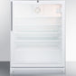 Summit SCR600GLBIHVADA Commercially Listed Ada Compliant Built-In Undercounter Beverage Center With White Cabinet, Glass Door, Stainless Steel Handle, And Lock