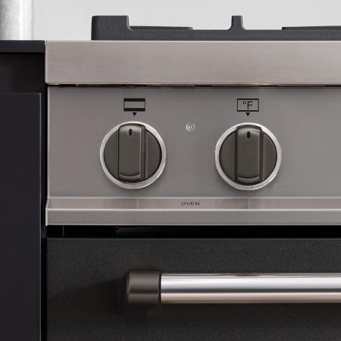 Bertazzoni DSMASIKSB Black Nickel 11 Knobs Induction