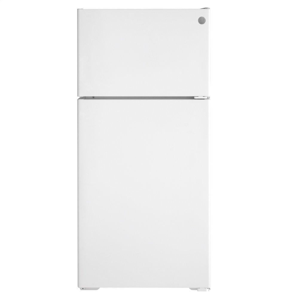 Ge Appliances GPE17CTNRWW Ge® Energy Star® 16.6 Cu. Ft. Recessed Handle Top-Freezer Refrigerator