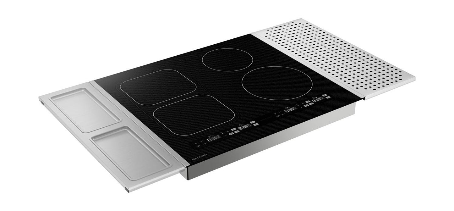 Sharp SCH2443GB Sharp 24 In. Induction Cooktop With Side Accessories
