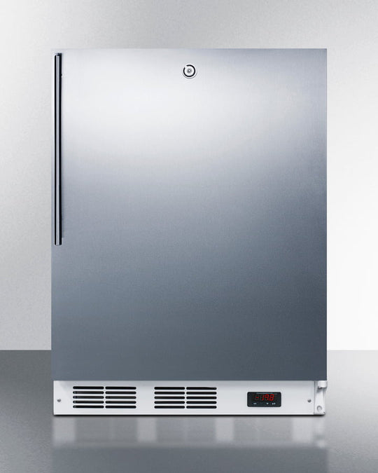 Summit VT65MLSSHVADA Ada Compliant Freestanding Medical All-Freezer Capable Of -25 C Operation, With Lock, Stainless Steel Door And Thin Handle