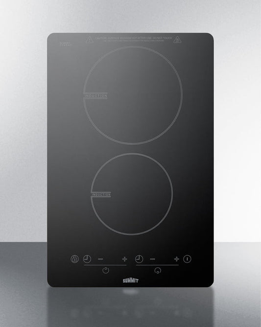 Summit SINC2B120 13" Wide 120V 2-Burner Induction Cooktop