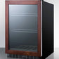Summit SCR2466PNR Built-In Undercounter Beverage Refrigerator With Glass Door With Panel-Ready Frame, Digital Controls, And Black Cabinet