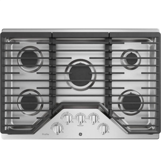Ge Appliances PGP7030SLSS Ge Profile™ 30" Built-In Gas Cooktop With 5 Burners And Optional Extra-Large Cast Iron Griddle
