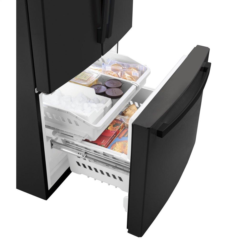 Ge Appliances GWE19JGLBB Ge® Energy Star® 18.6 Cu. Ft. Counter-Depth French-Door Refrigerator