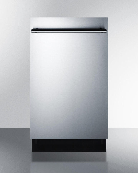 Summit DW18SS2ADA 18" Wide Ada Compliant Energy Star Qualified Dishwasher With Stainless Steel Or Panel-Ready Door, Made In Europe