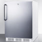 Summit CT66LWBISSTB Built-In Undercounter Refrigerator-Freezer For General Purpose Use, With Lock, Dual Evaporator Cooling, Cycle Defrost, Ss Door, Tb Handle And White Cabinet
