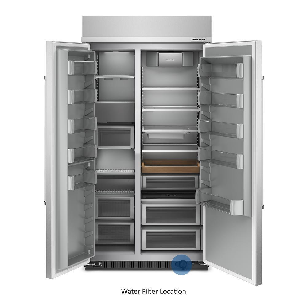 Kitchenaid KBSN702MPS 25.5 Cu Ft. 42" Built-In Side-By-Side Refrigerator With Printshield™ Finish