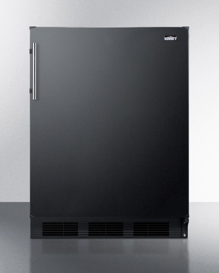 Summit CT663BBI Built-In Undercounter Refrigerator-Freezer For Residential Use, Cycle Defrost With A Deluxe Interior And Black Exterior Finish