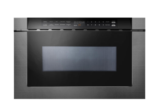 Xo Appliance XOMWD24BS 24" Built-In Microwave Drawer - Black Glass & Black Stainless