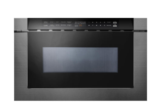 Xo Appliance XOMWD24BS 24" Built-In Microwave Drawer - Black Glass & Black Stainless