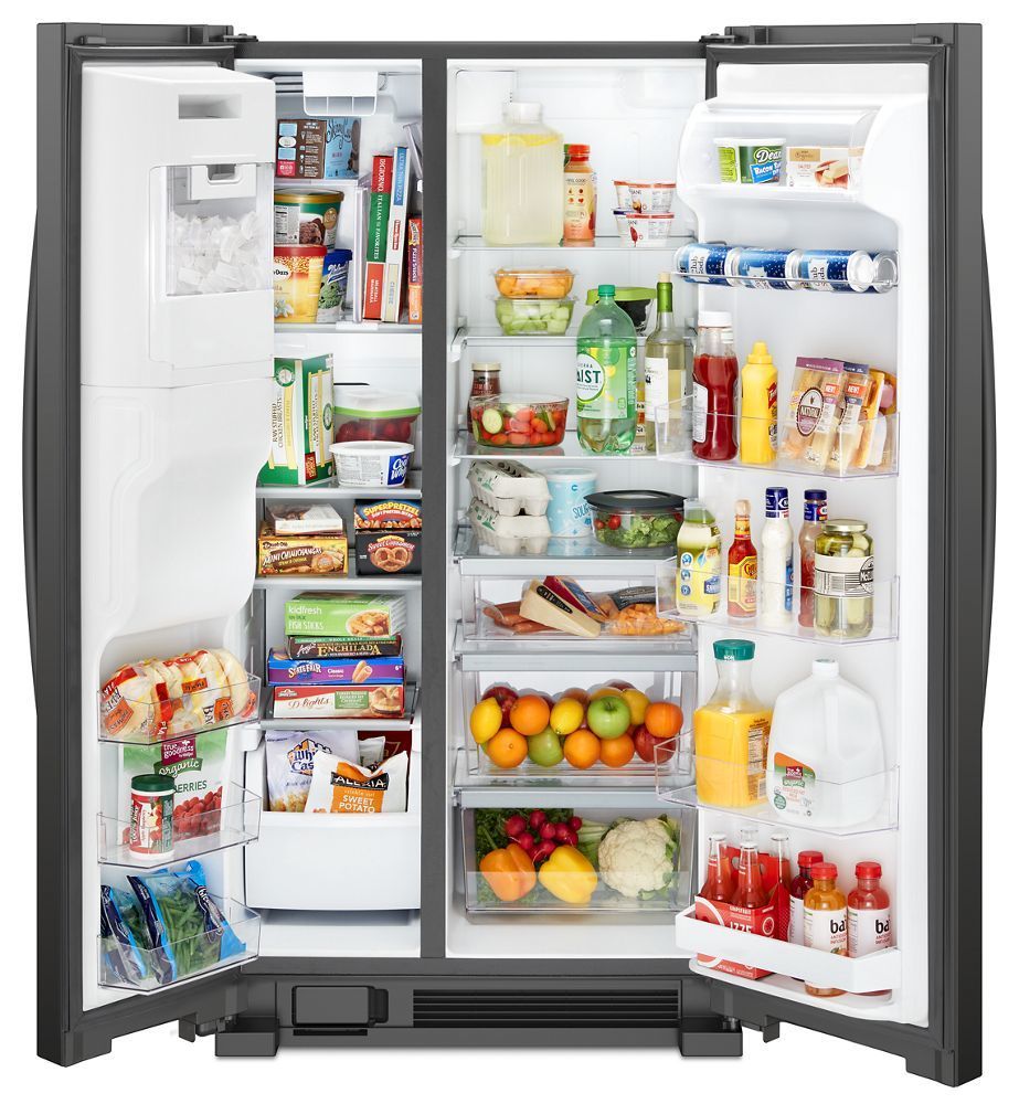Whirlpool WRS555SIHB 36-Inch Wide Side-By-Side Refrigerator - 25 Cu. Ft.
