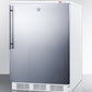 Summit VT65ML7SSHV Commercial Freestanding Counter Height All-Freezer Capable Of -25 C Operation, With Lock, Wrapped Stainless Steel Door And Thin Handle