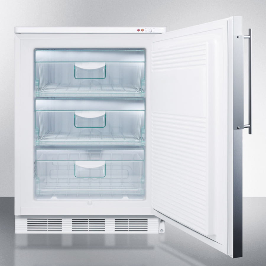 Summit VT65M7BIFR Commercial Built-In Medical All-Freezer Capable Of -25 C Operation; Stainless Steel Door Frame Accepts Custom Panels