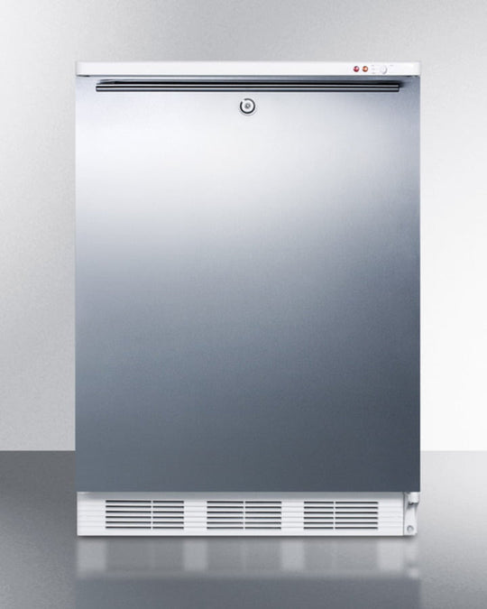 Summit VT65MLBISSHH Built-In Undercounter Medical All-Freezer Capable Of -25 C Operation, With Front Lock, Wrapped Stainless Steel Door And Horizontal Handle
