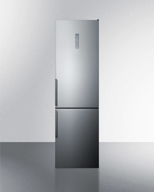 Summit FFBF192SSIM 24" Wide Bottom Freezer Refrigerator With Icemaker