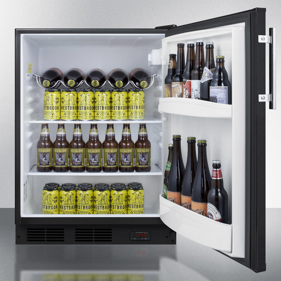 Summit FF63BBIDTPUB Built-In Undercounter Craft Beer Pub Cellar In Black With Digital Thermostat And Deluxe Interior
