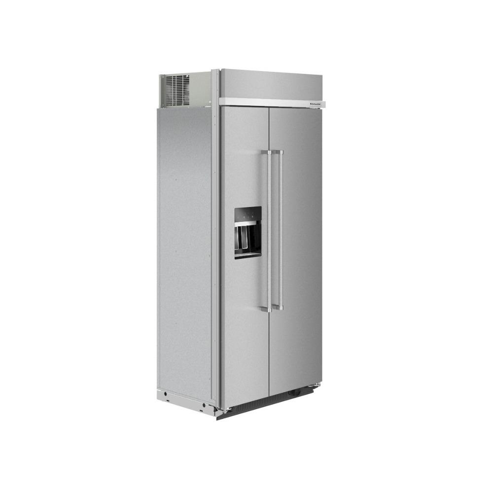 Kitchenaid KBSD708MPS 29.4 Cu. Ft. 48" Built-In Side-By-Side Refrigerator With Ice And Water Dispenser