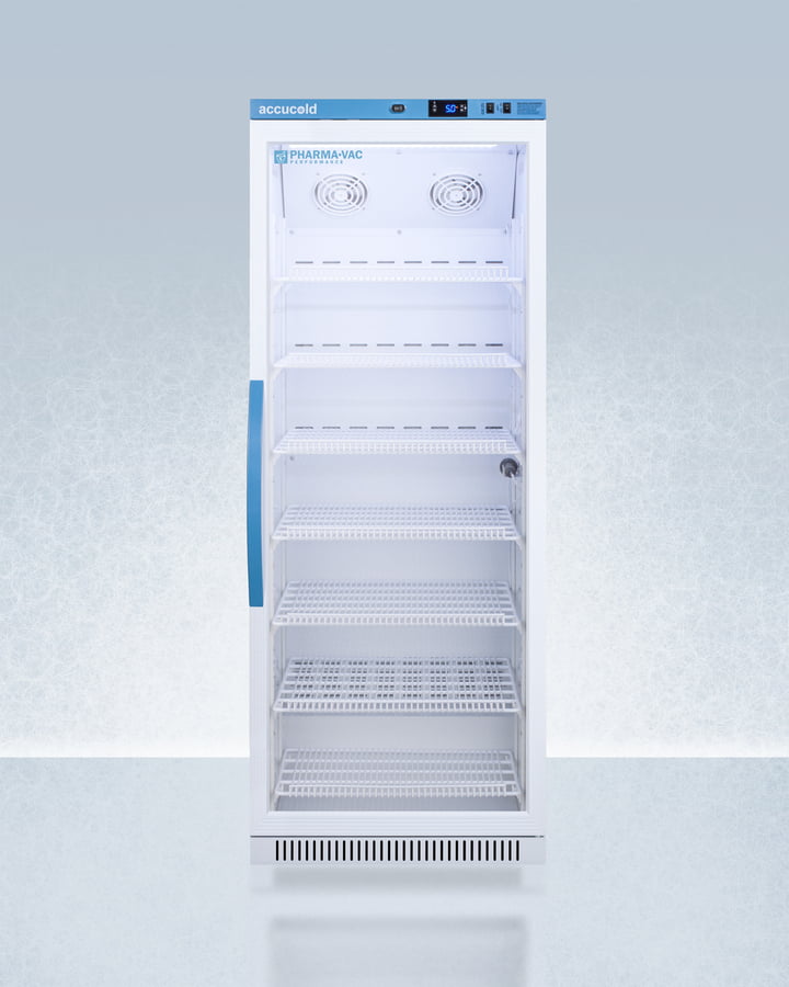 Summit ARG12PV Performance Series Pharma-Vac 12 Cu.Ft. Upright Glass Door Commercial All-Refrigerator For The Display And Refrigeration Of Vaccines