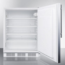 Summit FF7BISSHVADA Ada Compliant Built-In Undercounter All-Refrigerator For General Purpose Or Commercial Use, Auto Defrost W/Ss Door, Thin Handle, And White Cabinet