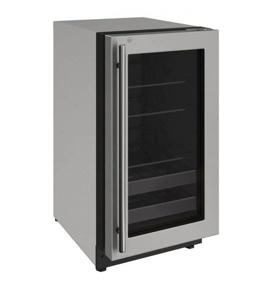 U-Line U2218BEVS13A 2218Bev 18" Beverage Center With Stainless Frame Finish And Right-Hand Hinge Door Swing (115 V/60 Hz Volts /60 Hz Hz)