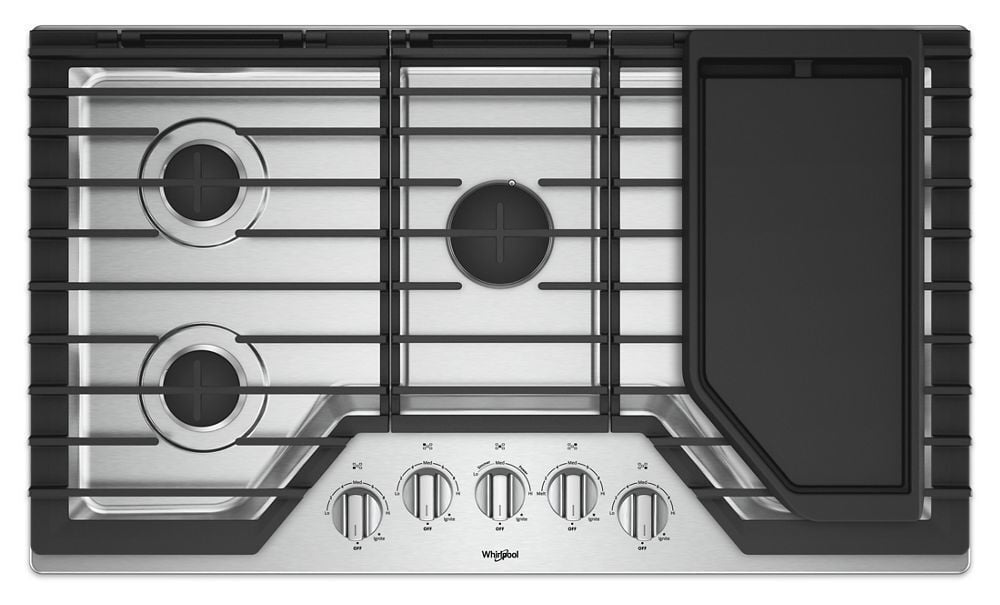 Whirlpool WCG97US6HS 36-Inch Gas Cooktop With Griddle