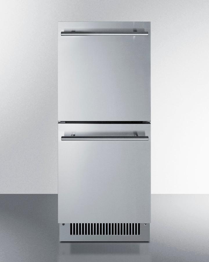 Summit ADRD15 15" Wide 2-Drawer All-Refrigerator, Ada Compliant