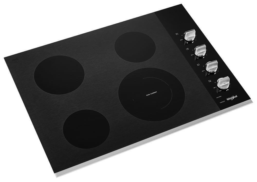 Whirlpool WCE55US0HS 30-Inch Electric Ceramic Glass Cooktop With Dual Radiant Element