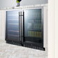 Summit SCR2466PUB Built-In Undercounter Craft Beer Pub Cellar With Seamless Stainless Steel Trimmed Glass Door, Digital Controls, Lock, And Black Cabinet