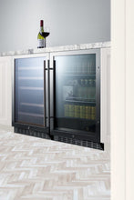 Summit SCR2466PUB Built-In Undercounter Craft Beer Pub Cellar With Seamless Stainless Steel Trimmed Glass Door, Digital Controls, Lock, And Black Cabinet