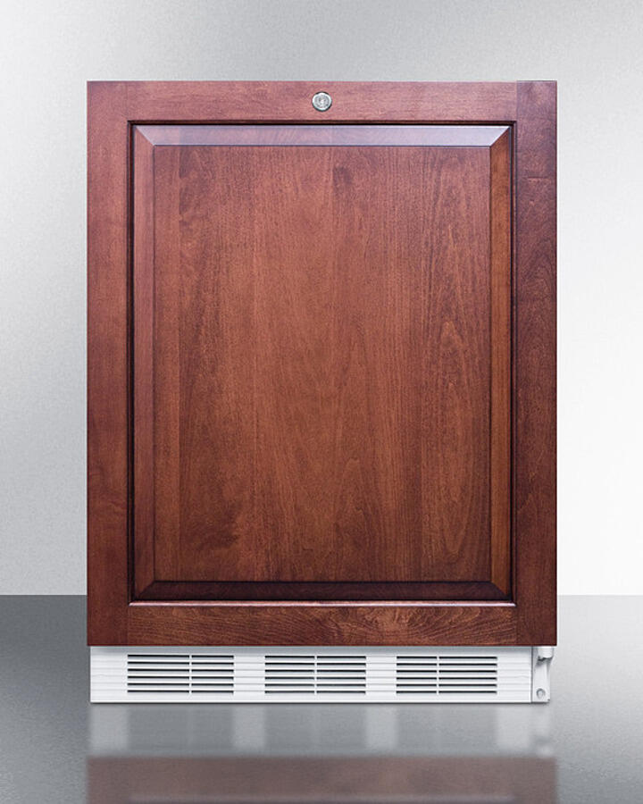 Summit FF6LWBI7IFADA Ada Compliant Commercial All-Refrigerator For Built-In General Purpose Use, Auto Defrost W/Lock, Integrated Door Frame For Overlay Panels, And White Cabinet