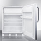 Summit AL650CSS Built-In Undercounter Ada Compliant Refrigerator-Freezer For General Purpose Use, W/Dual Evaporator Cooling, Cycle Defrost, And Fully Wrapped Ss Exterior