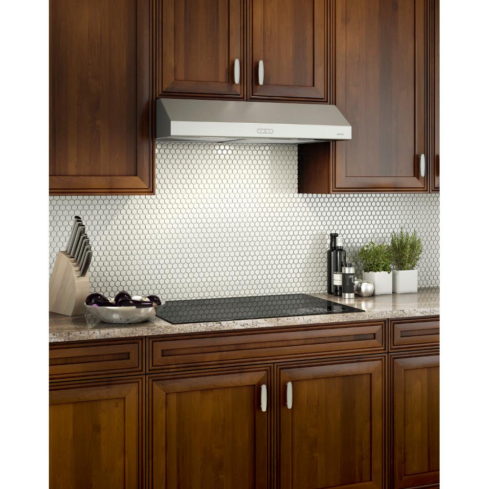 Broan BCDF136SS Broan® Glacier 36-Inch Convertible Under-Cabinet Range Hood, 375 Max Blower Cfm, Stainless Steel