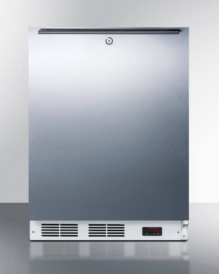 Summit VT65MLBISSHHADA Ada Compliant Built-In Medical All-Freezer Capable Of -25 C Operation, With Lock, Stainless Steel Door, Horizontal Handle, And White Cabinet